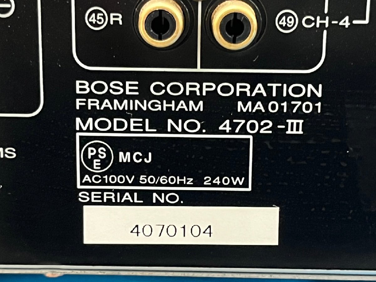 △7597 現状品 オーディオ機器 プリメインアンプ BOSE 4702-Ⅲ ボーズ