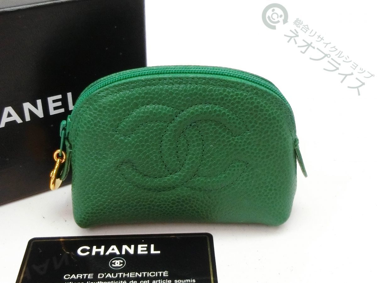 本物保証，人気セール S8561 CHANEL シャネル キャビアスキン ココマーク ポーチ バッグ(ポーチ)｜売買されたオークション情報、yahooの商品情報をアーカイブ公開 - オークファン かばん、バッグ