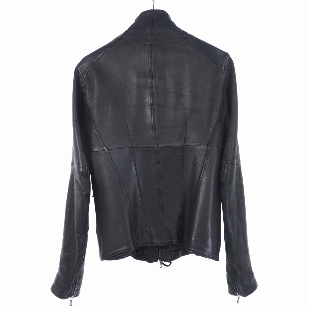 ユリウス 10AW カウルネック レザー ライダース 2 JULIUS ユリウス