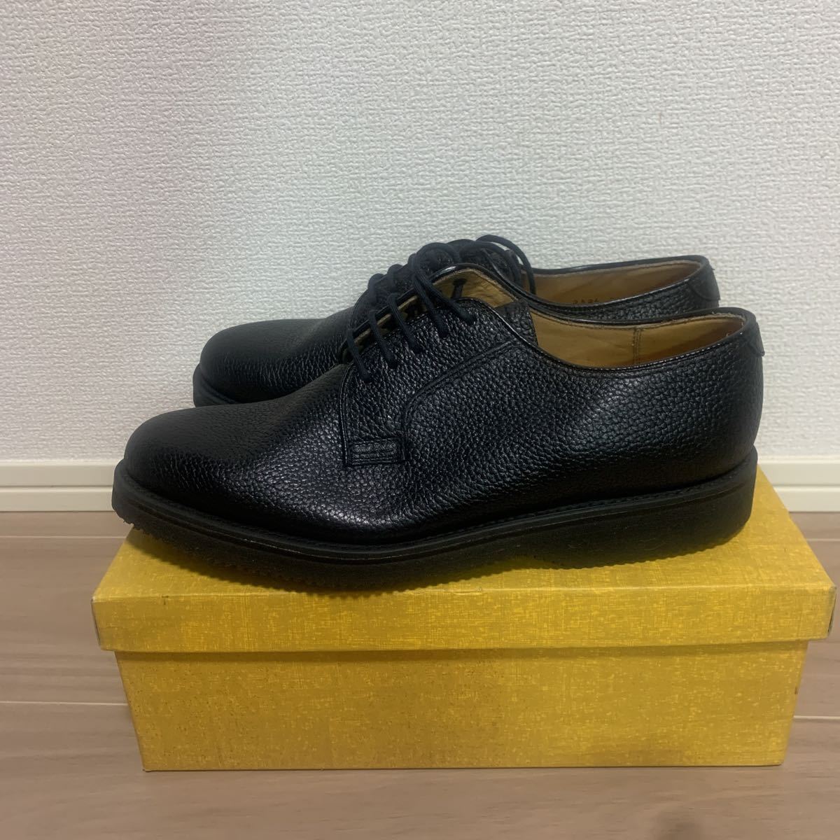 未使用 REGAL リーガル 革靴 25cm ブラックレザー vibram 未使用 REGAL リーガル 革靴 25cm ブラックレザー vibram