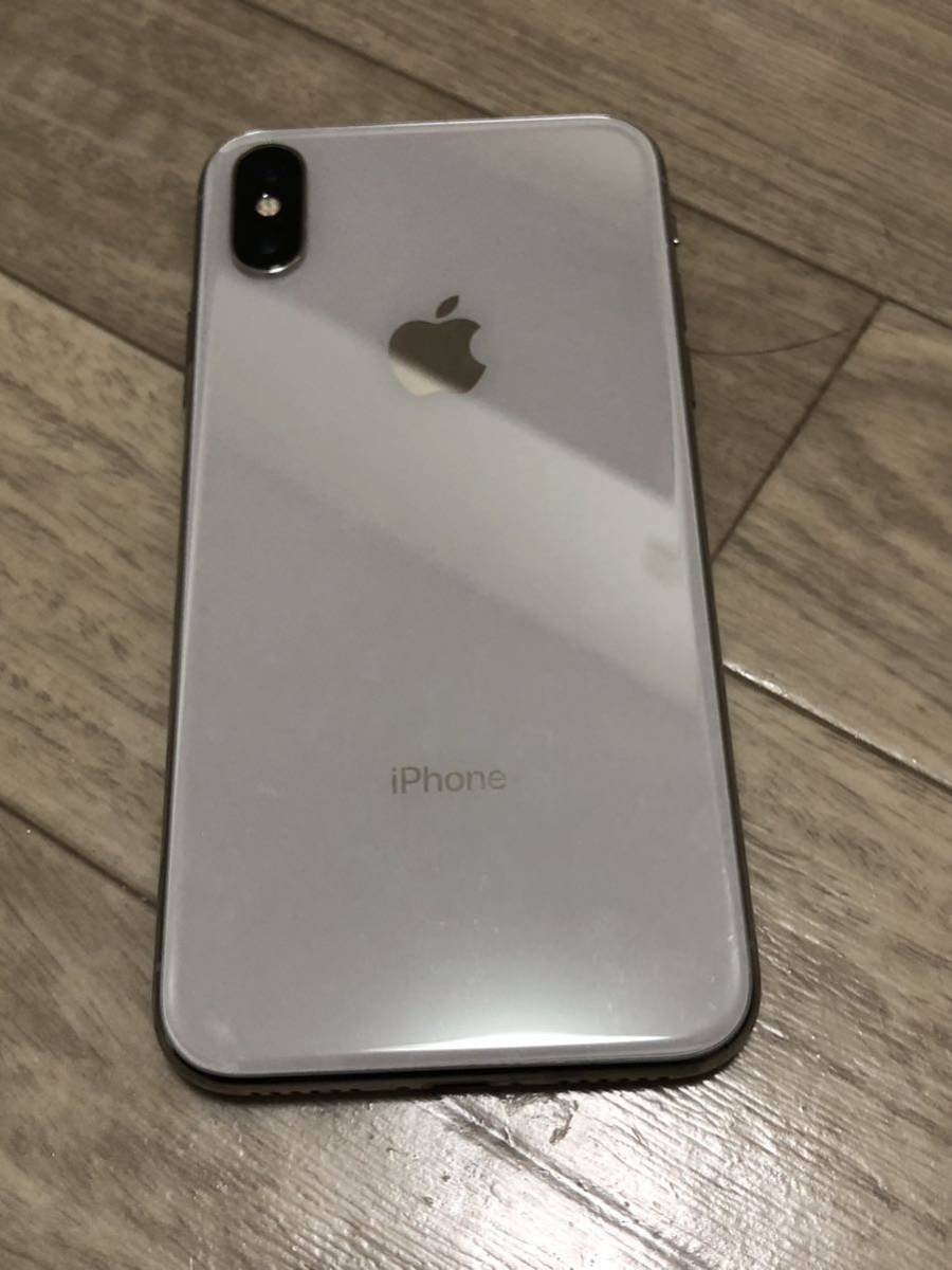 iPhone X シルバー 64GB SIMロック解除 X 64GB iPhone 中古au○iPhone