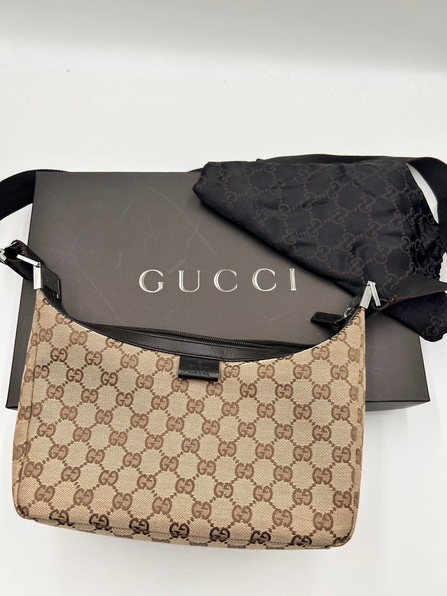 ☆ GUCCI グッチ GG ショルダーバッグ GGキャンバス ベージュ ブラウン