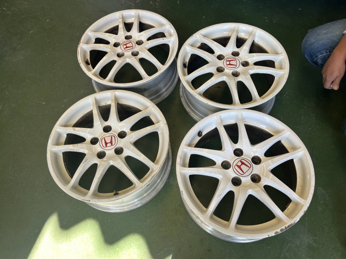 ホンダ　DC5　インテグラ　タイプR　純正17インチ　アルミホイール　７Ｊ＋６０　PCD１１４．３　５穴　多少ガリ傷あり DC5 インテグラ タイプR インテグラタイプR DC5インテグラタイプRにTWS カーピットアイドル