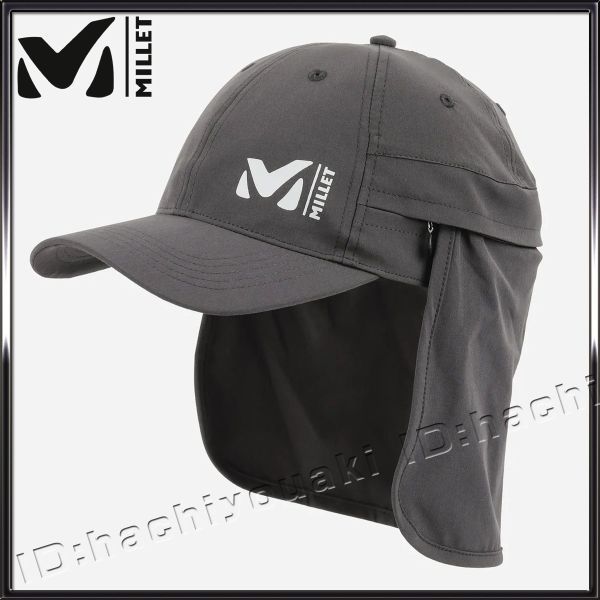 Millet 新品 ミレー トレッカー Ⅱ UPF40+ UVプロテクション キャップ 通気性 トレッキング ダークグレー メンズ 帽子 登山 アウトドア
