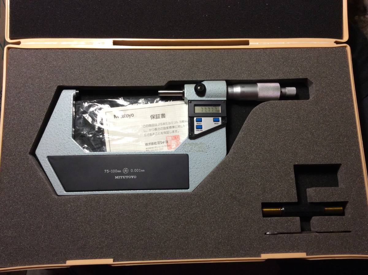 Mitutoyo ミツトヨ　デジタルマイクロメーター　75-100㎜　電池新品