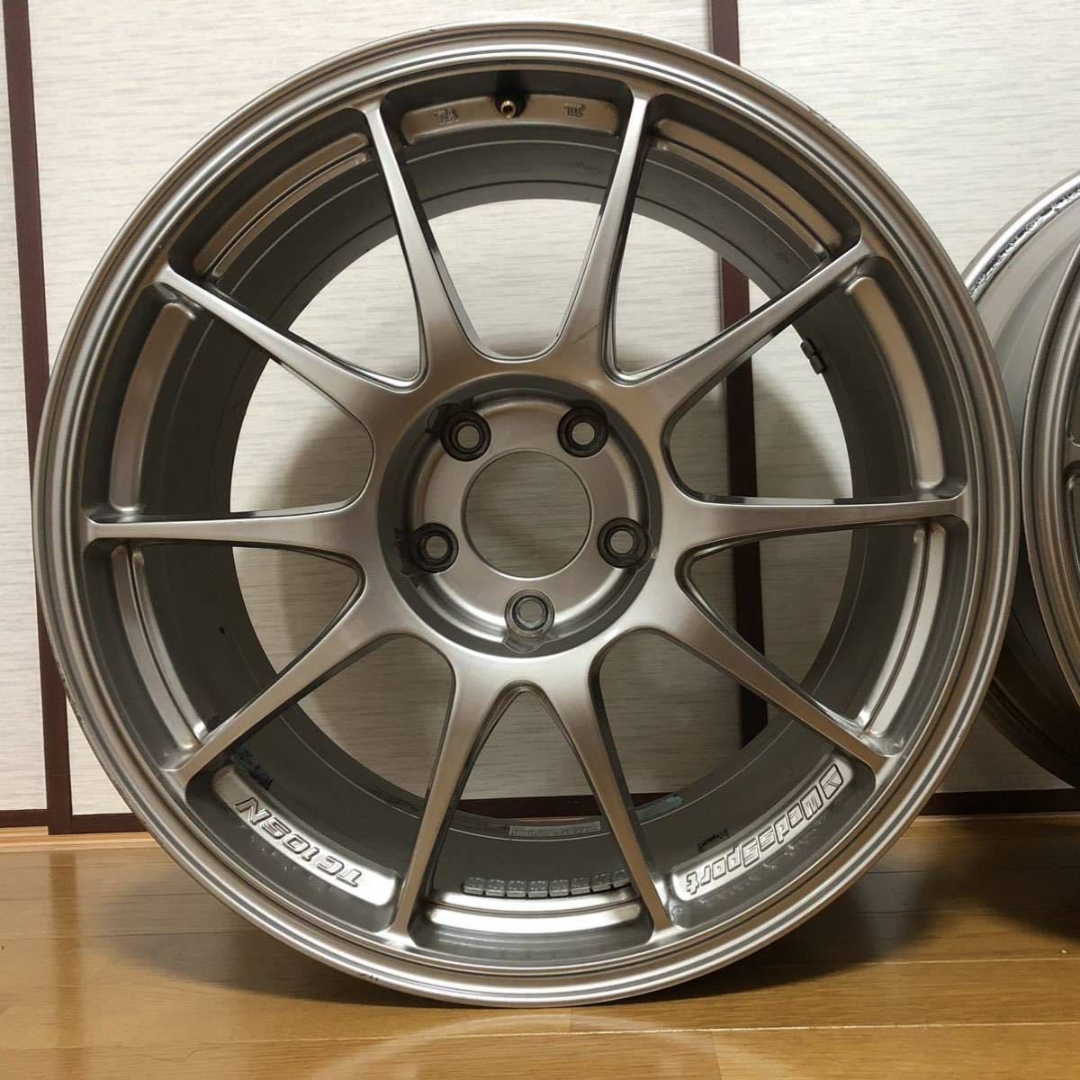 WedsSport TC105N 18インチ 9.5J +35 PCD114.3 2本 ウェッズスポーツ(5 
