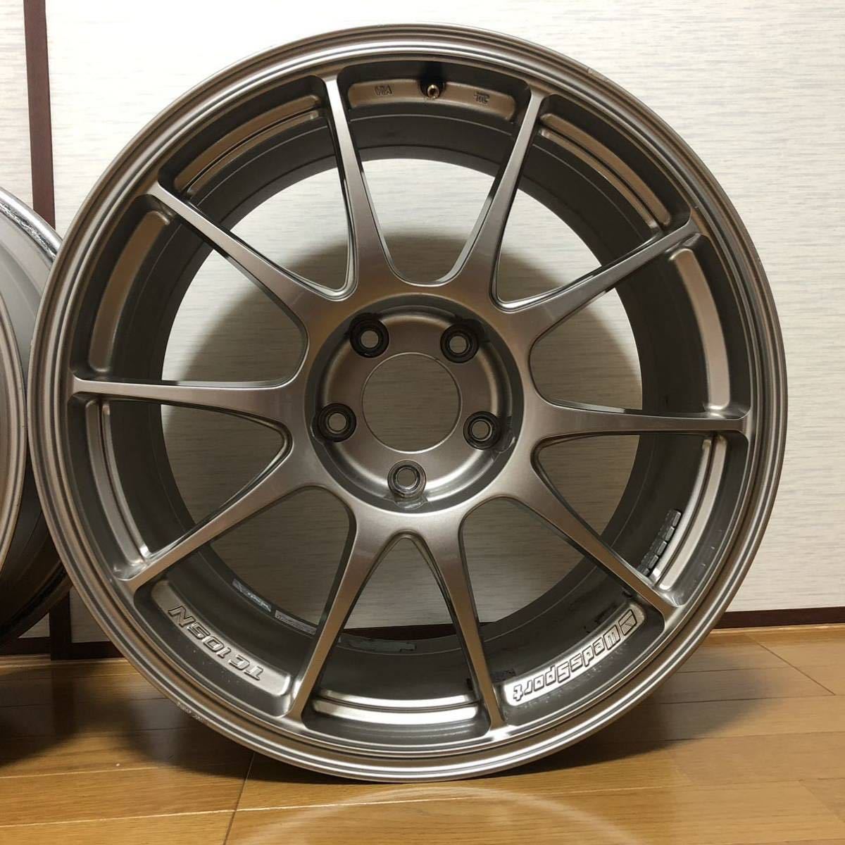 WedsSport TC105N 18インチ 9.5J +35 PCD114.3 2本 ウェッズスポーツ(5 