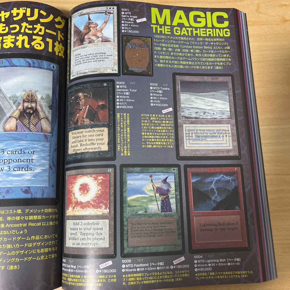 資料 MTGマジックザギャザリング ベータ版 Limited Edtion Beta Tundra 