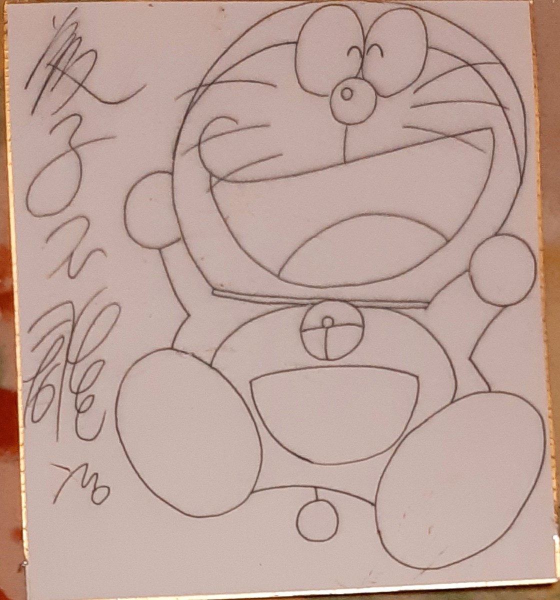 藤子不二雄 先生 サイン入り 描きおろし色紙 ドラえもん(サイン)｜売買