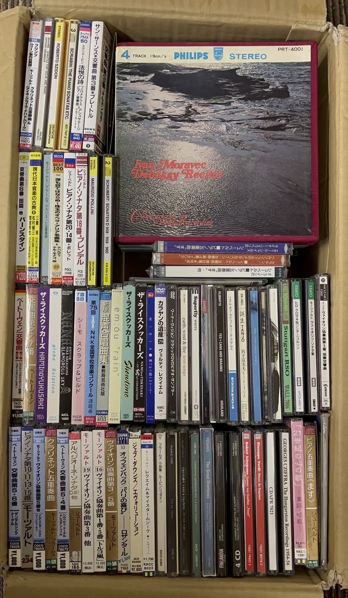 【324】中古クラシックCD／大量帯付／４トラックステレオテープ含むまとめ76点