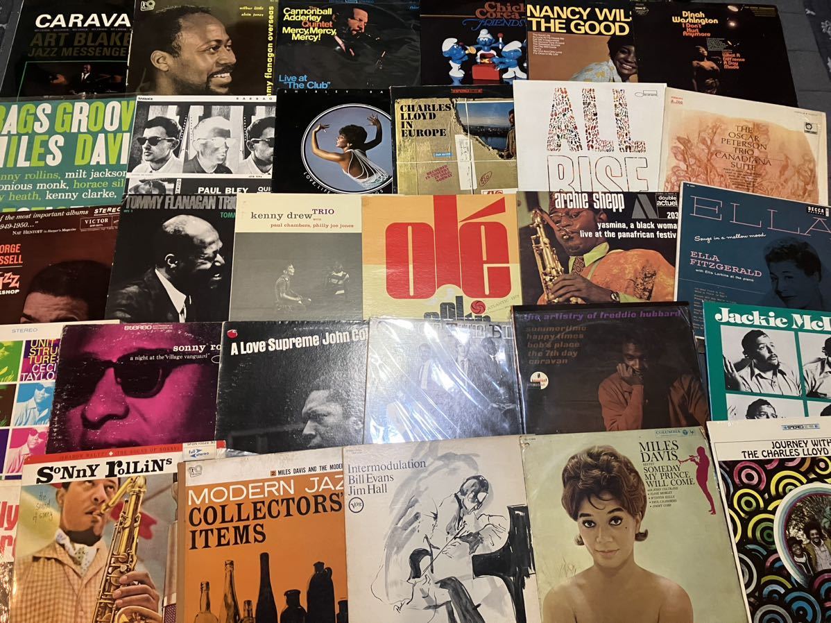 ジャンク60枚 jazzレコード miles davis sonny rollins john coltrane