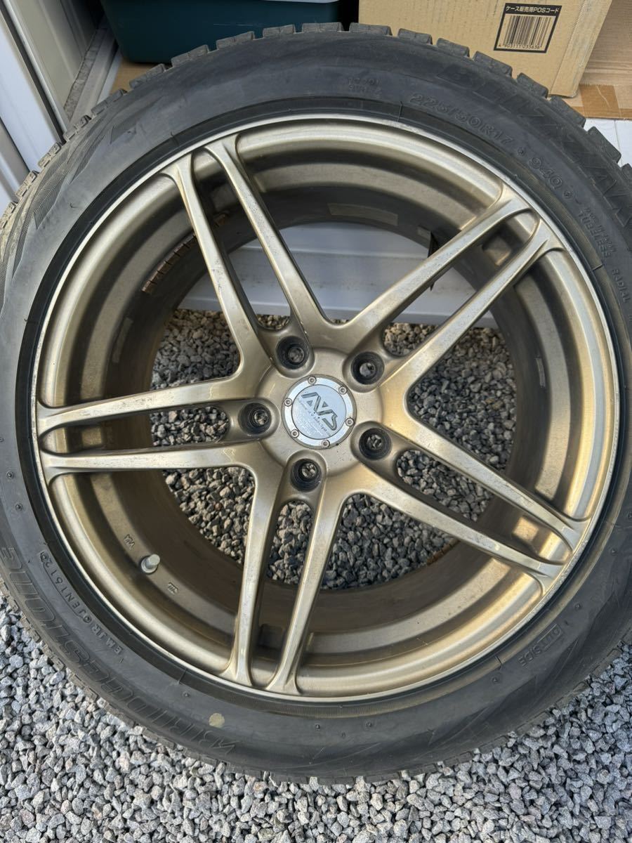 モデル5ブロンズ8j+38 4本114.3 4本セット！希少 YOKOHAMAホイール AVS MODEL 5 モデル5 17インチ