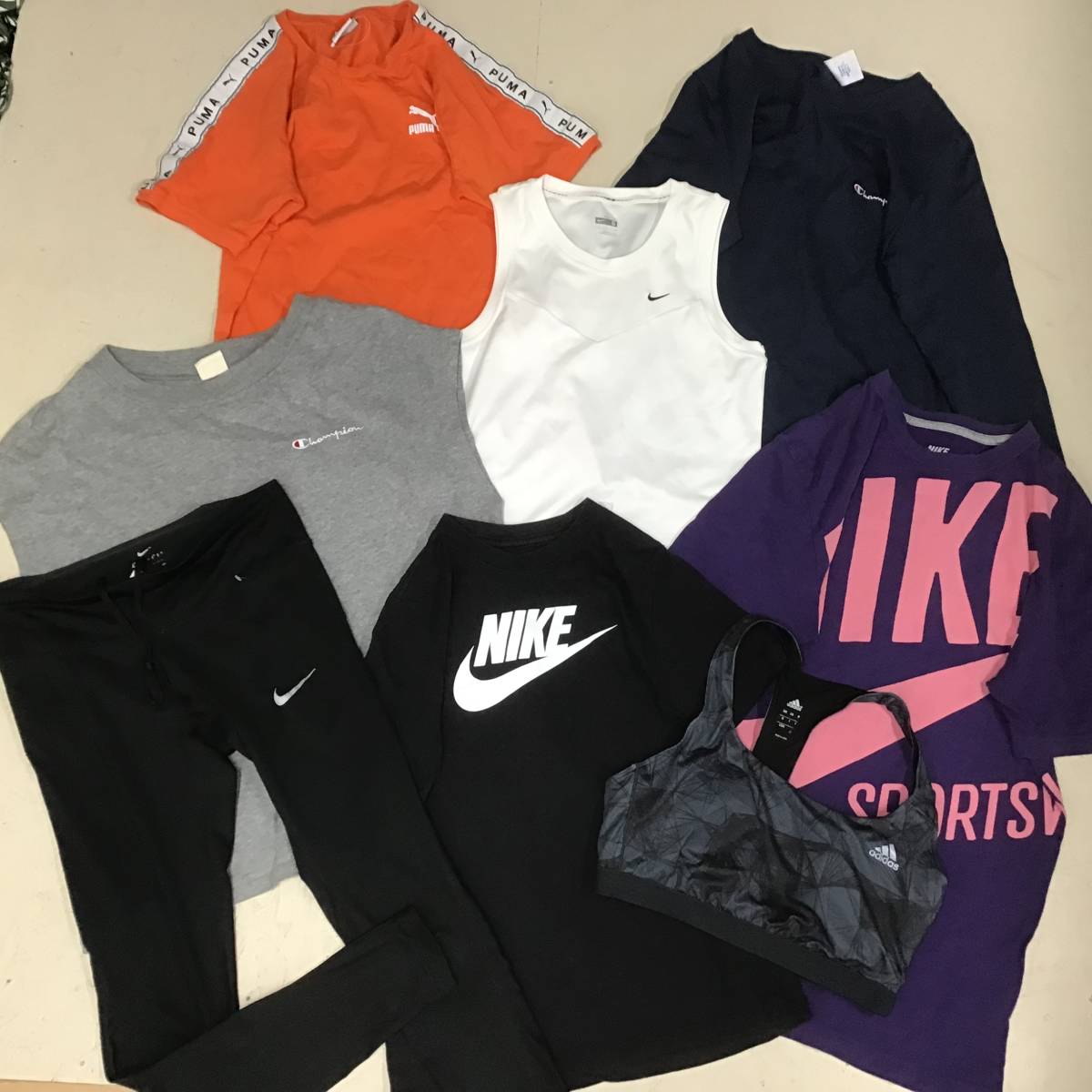 スポーツブランド 24点まとめ売り A394 NIKE adidas puma Champion ATHLETA ナイキ アディダス 1004(120) 