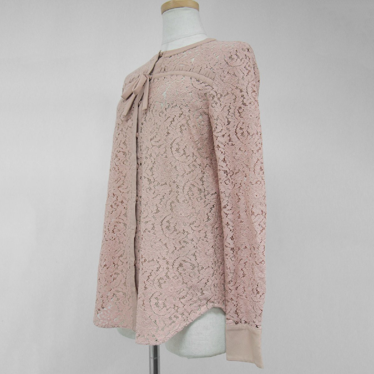 極美品 N°21 ヌメロヴェントゥーノ リブ フリル袖カットソー ピンク N°21（ヌメロヴェントゥーノ） Tシャツ F021 4157 レディース 半袖