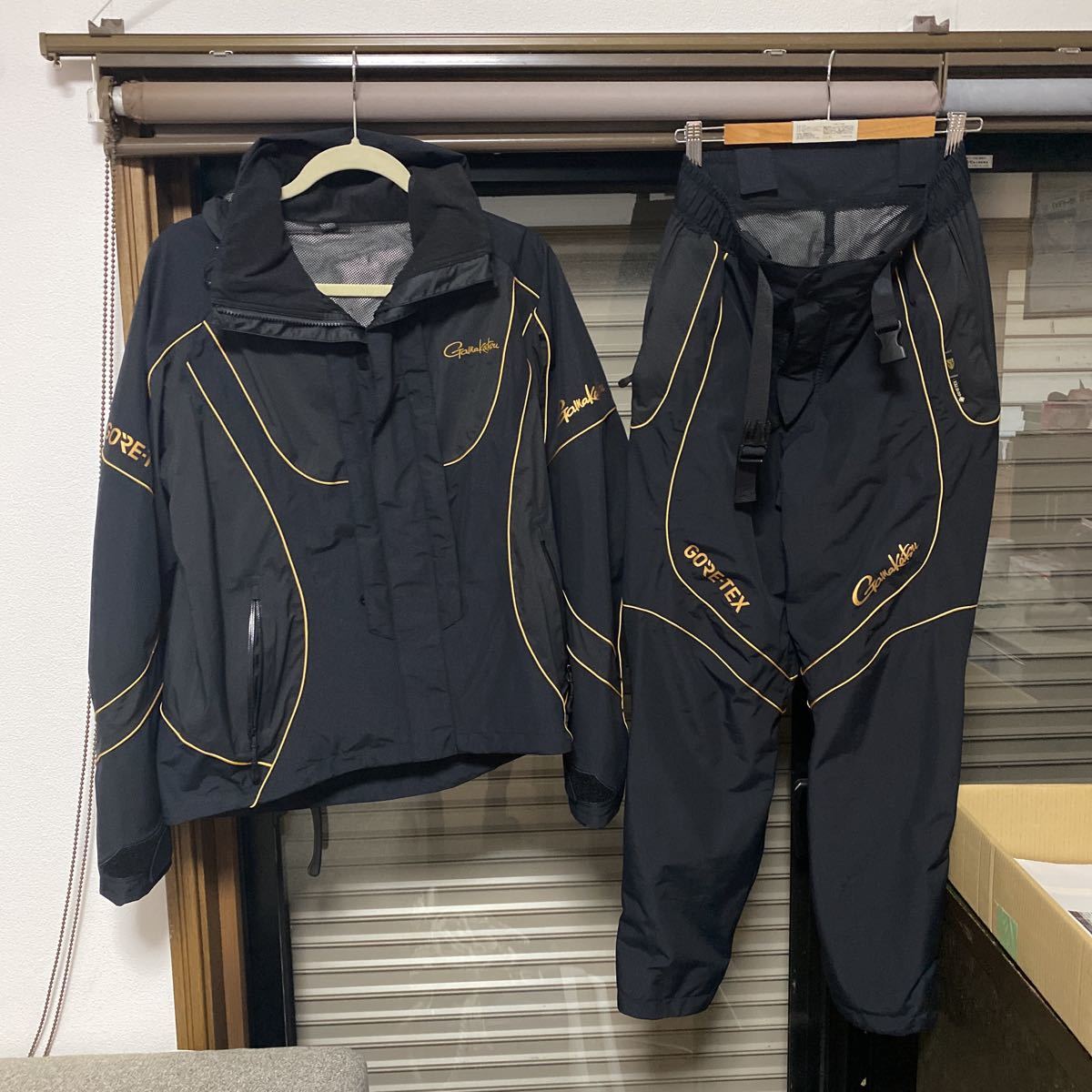 ☆新品同様☆がまかつ☆GM-3603 ゴアテックス レインウェア 上下セット☆サイズM☆
