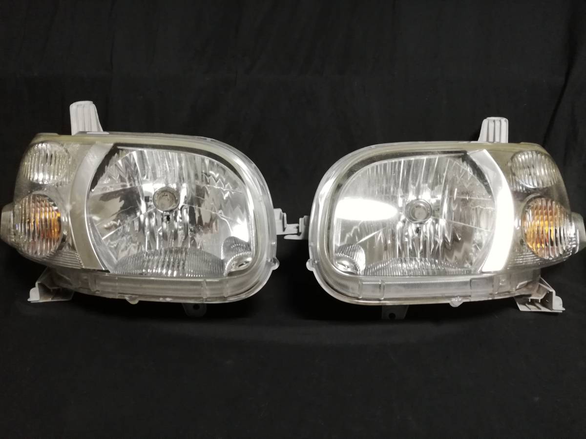 3427　L375S/L385S　タント　ダイハツ　ハロゲンヘッドライト左右セット　黄ばみ除去済み　KOITO 100-51945　レベライザー有　巣割れ有 タント L385S ヘッドライト DAIHATSU l375s(ヘッドライト)の ヘッドライトの