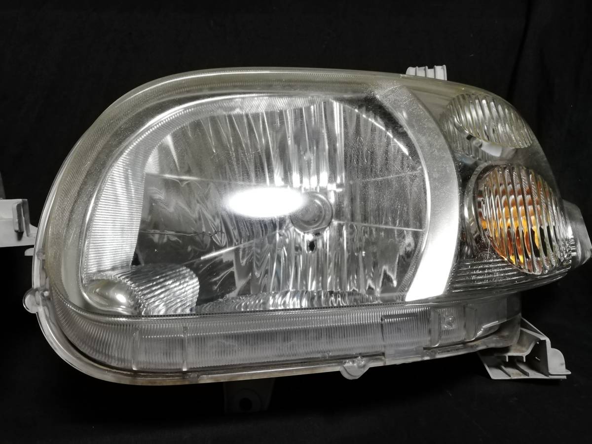 3427　L375S/L385S　タント　ダイハツ　ハロゲンヘッドライト左右セット　黄ばみ除去済み　KOITO 100-51945　レベライザー有　巣割れ有 タント L385S ヘッドライト DAIHATSU l375s(ヘッドライト)の ヘッドライトの