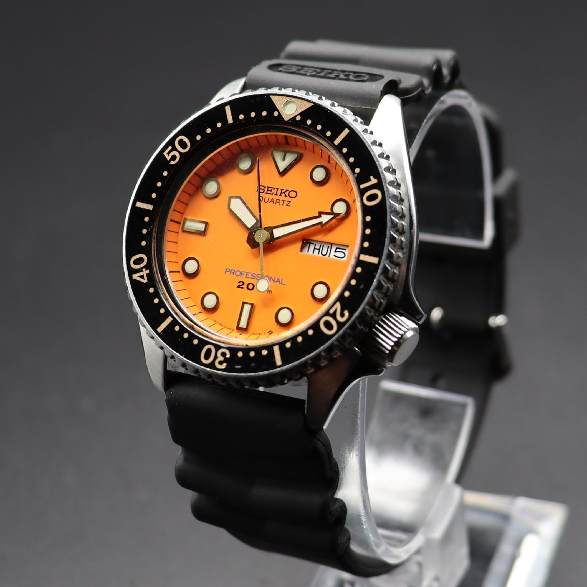 良品 希少 200m SEIKO QUARTZ セイコー クォーツ 6458-602A オレンジ 