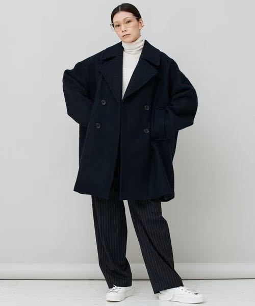 22AW Curensology カレンソロジー メルトンオーバー ピーコート 