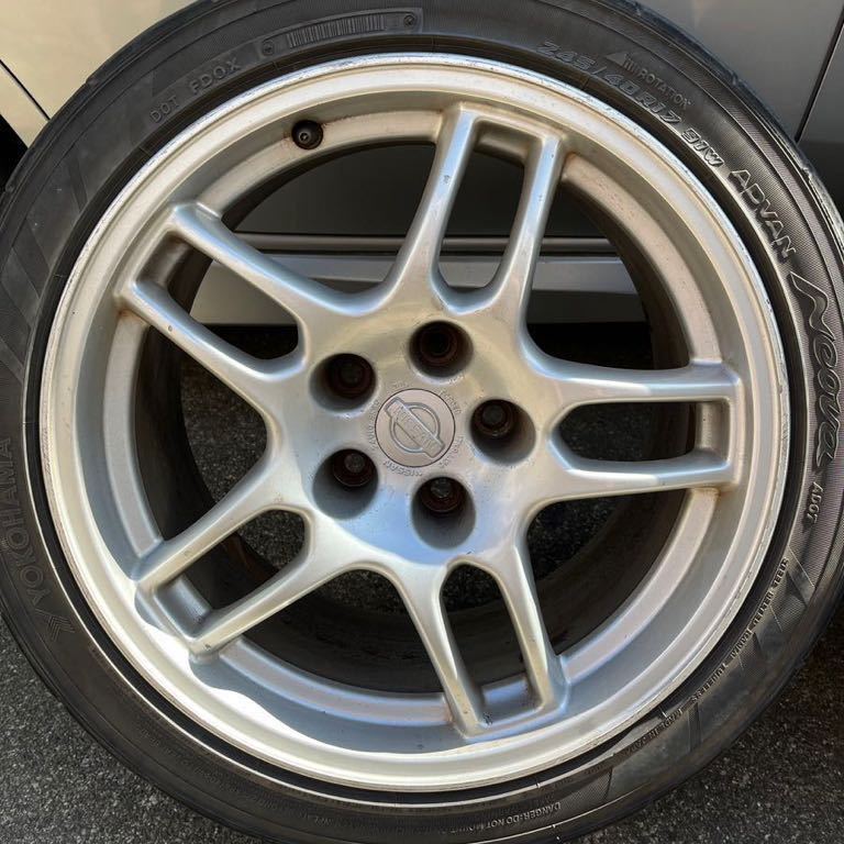 BCNR33 純正ホイール 2本 JZX100 チェイサー 着払い 日産(純正) の