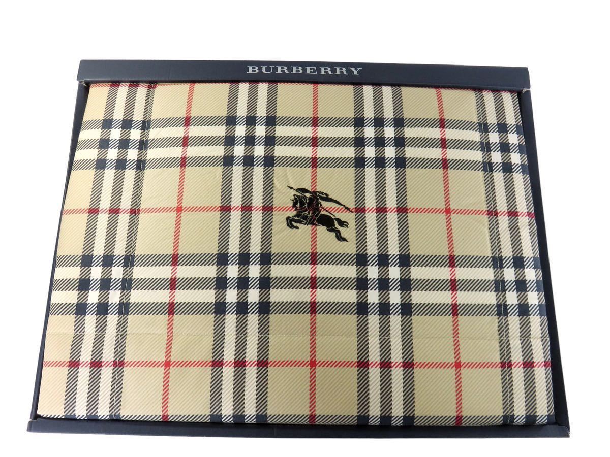未使用 バーバリー BURBERRY 羽毛肌掛けふとん 布団 150x210cm ダウン50％フェザー50％ 西川産業 日本製 ノバチェック 箱付き