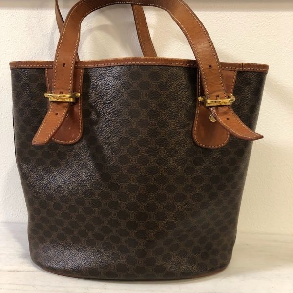 KA0956【本物保証】 CELINE セリーヌ マカダム PVC バケツ型 トート