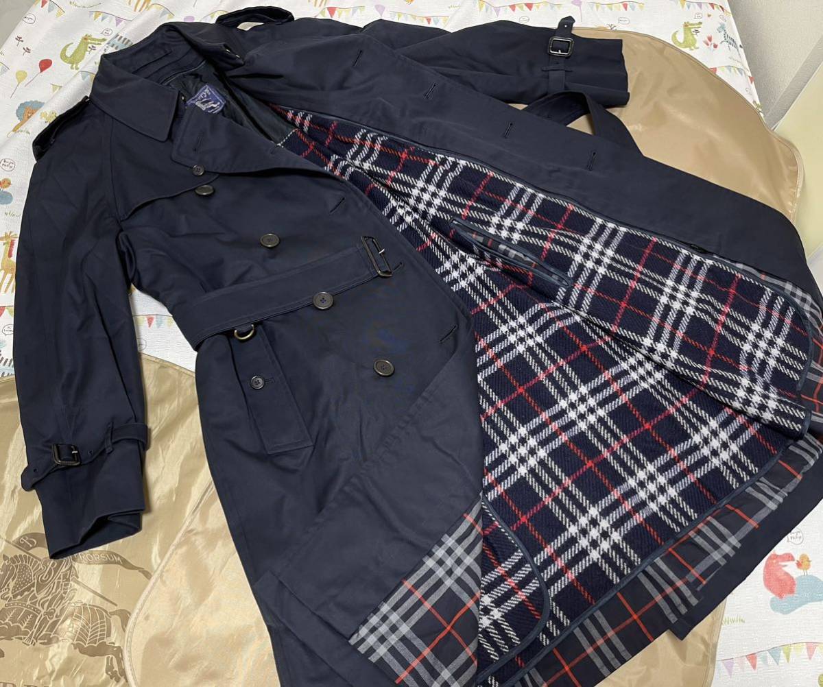 英国製27万重厚美品☆メンズ175 LL 48バーバリーロンドンウール