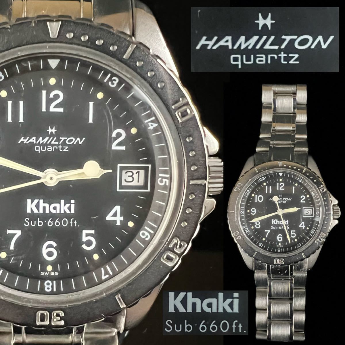 ◇鸛◇ 希少美品 HAMILTON ハミルトン Khaki カーキ 9369 Sub 660ft 