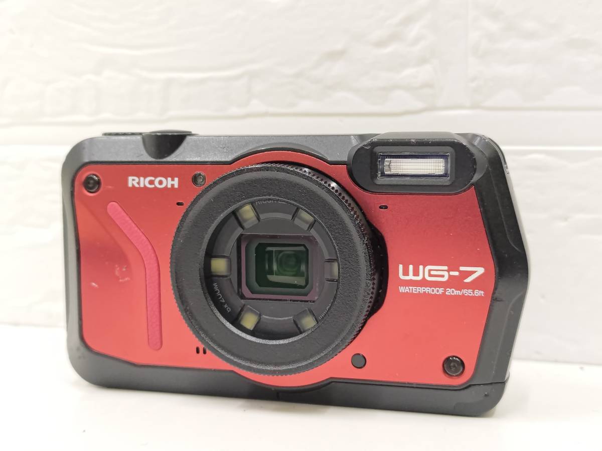 8568□RICOH リコー WG-7 WATERPROOF 20m/65.6ft レッド カメラ