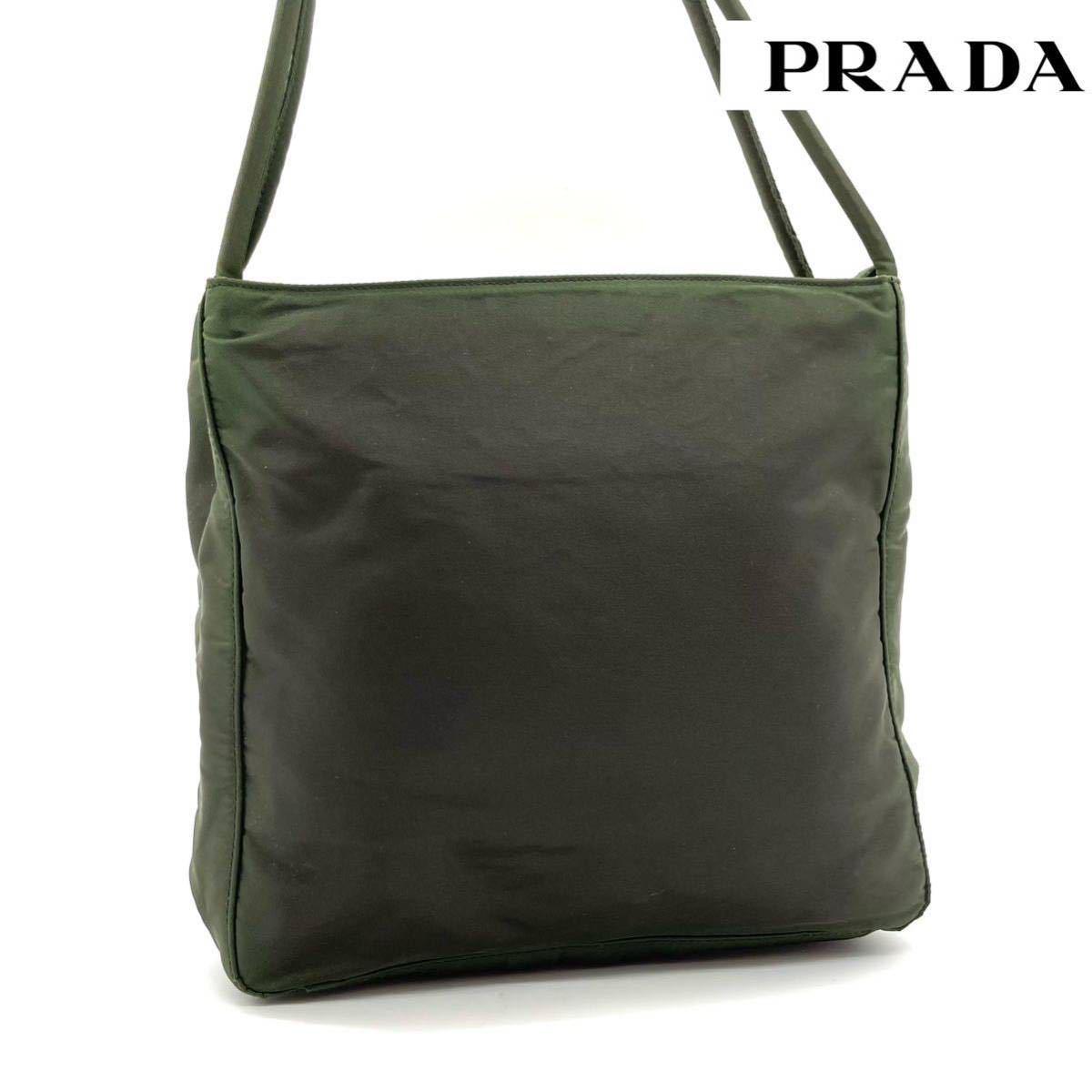 【人気定番，HOT】 1スタ PRADA プラダ テスート ナイロン サイド 三角プレート トートバッグ ハンドバッグ ブラック正規品 緑(トートバッグ)｜売買されたオークション情報、yahooの商品情報をアーカイブ公開 - かばん、バッグ