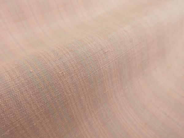 特選！高級着物■米沢　紅花紬　縦縞　逸品