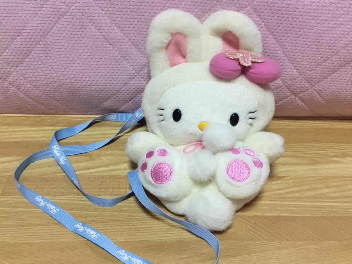 ご当地キティ☆北海道限定雪うさぎぬいぐるみ携帯ストラップ　2000年