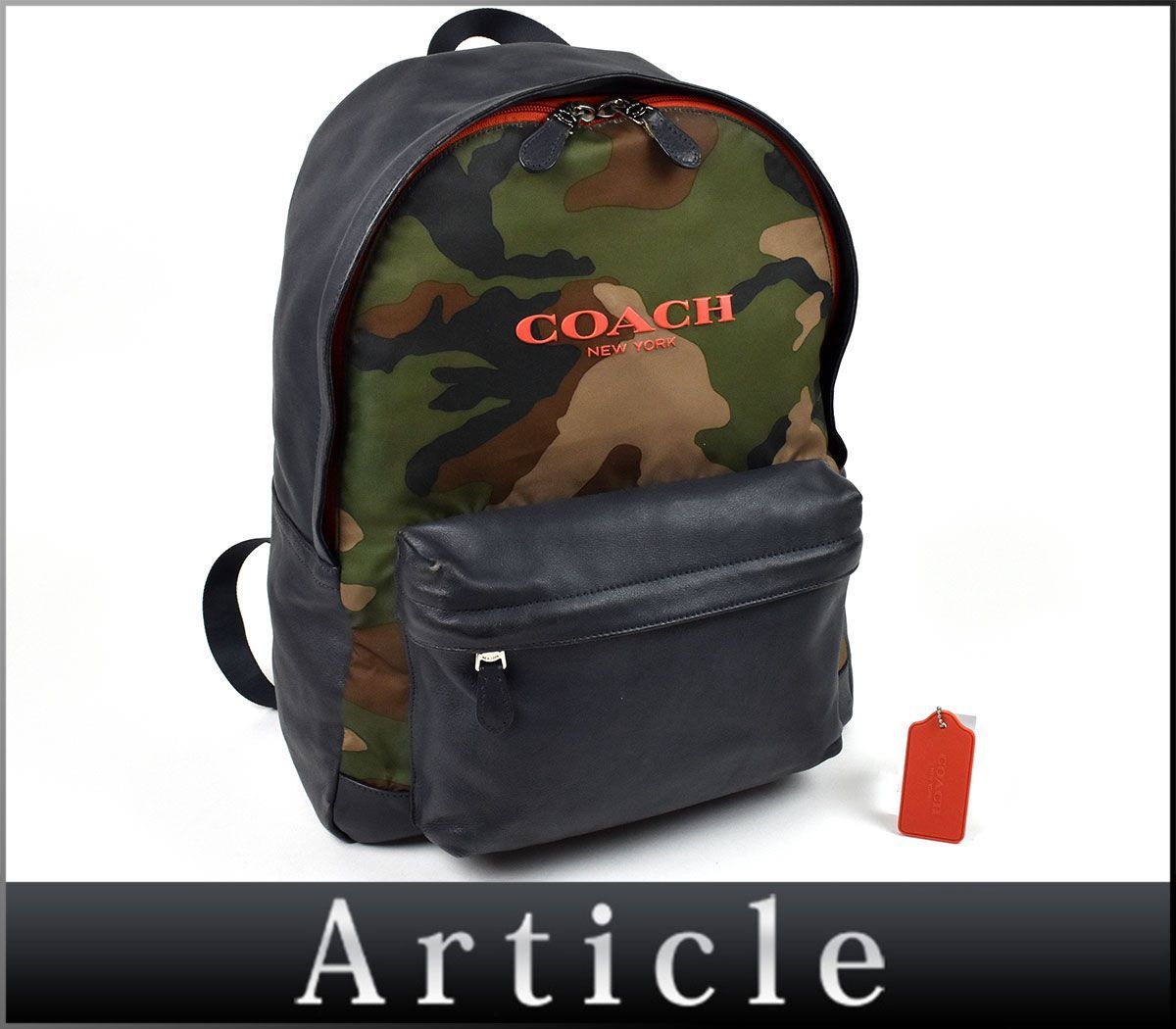 160153♪ COACH コーチ カモフラージュ バックパック リュックサック