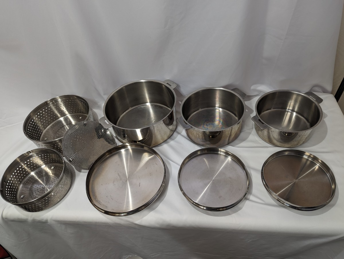 CRISTEL ステンレススチール 両手鍋 セット 20cm ｜CRISTEL