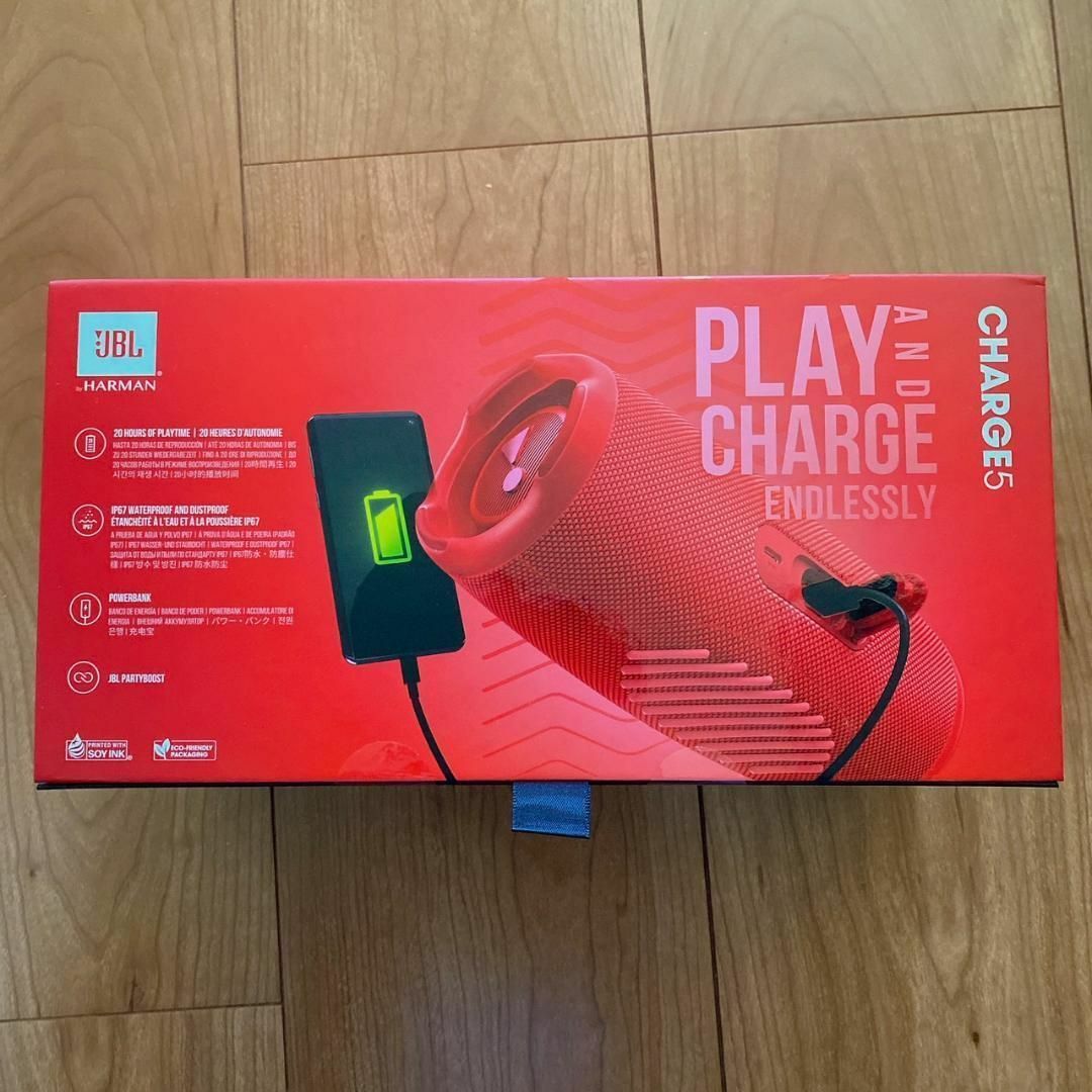 新品未開封】JBL ブルートゥーススピーカー レッド CHARGE5RED JBL