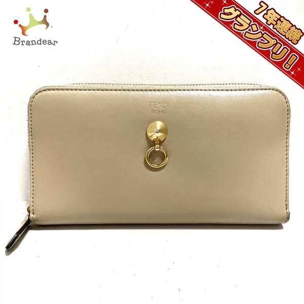 フェンディ FENDI 長財布 8M0299 バイザウェイ レザー ベージュ