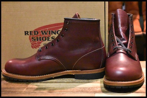 【9D 未使用 17年】レッドウィング 9011 ベックマン ブラックチェリー フェザーストーン プレーントゥ ブーツ redwing HOPESMORE