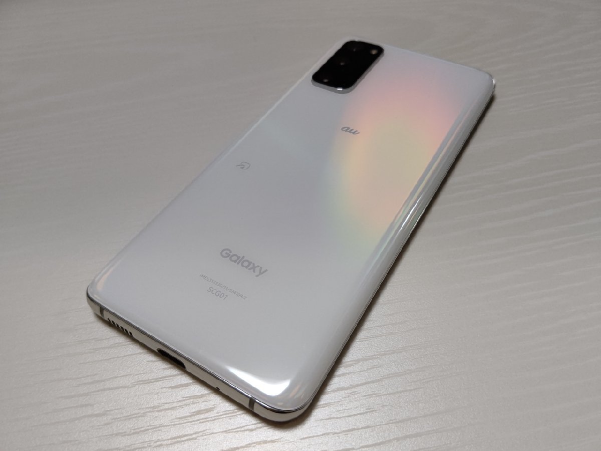 ☆【34636WM】 完動品 au SCG01 SAMSUNG Galaxy S20 5G クラウド