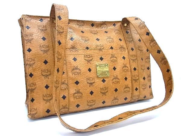 1円 1円 □美品□ MCM エムシーエム モノグラム ヴィセトス柄 レザー