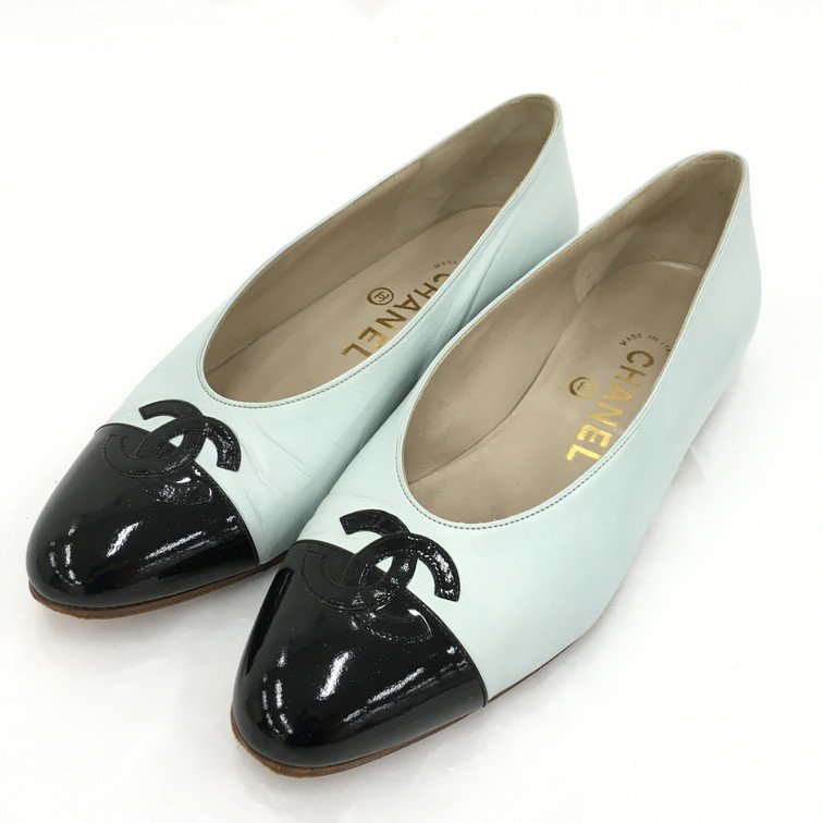 CHANEL　シャネル　バイカラー　パンプス　サイズ36　箱付き【BJAI2009】