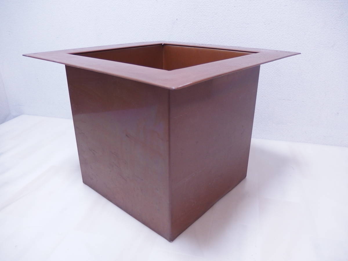 14）銅製炉壇 炉道具 灰付 茶道具 炉開き 茶道具 置炉 炉壇 炉壇