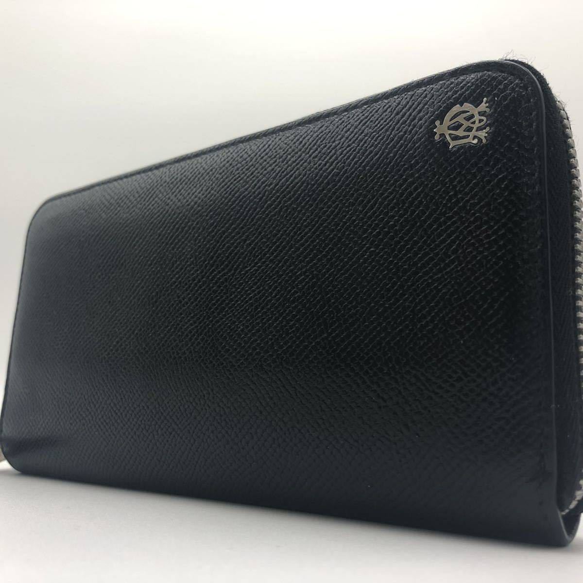 1円【極美品】dunhill ダンヒル 長財布 ウォレット ラウンドファスナー