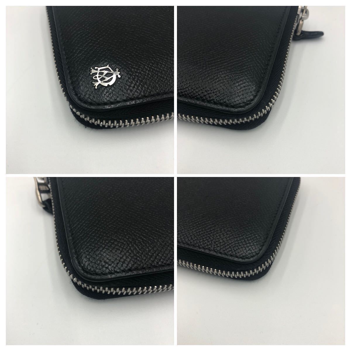 1円【極美品】dunhill ダンヒル 長財布 ウォレット ラウンドファスナー