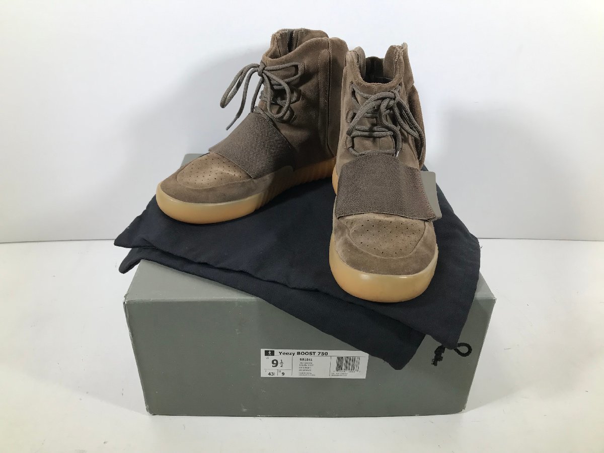 adidas アディダス Yeezy BOOST 750 BB1841 イージーブースト LIGHT BROWN GUM Chocolate 27.5cm メンズ スニーカー ユーズド