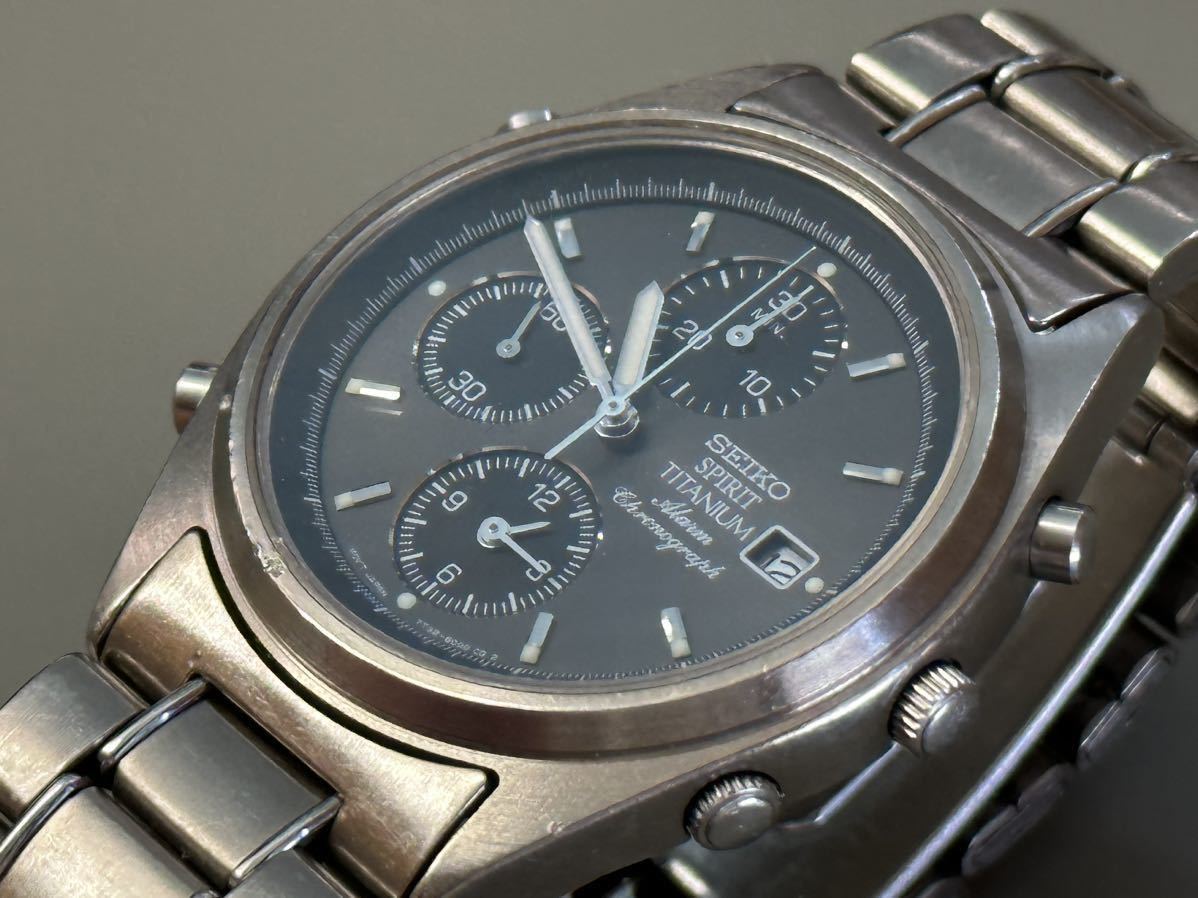 1円〜◇SEIKO セイコー SPIRIT スピリット TITANIUM チタン 7T32-6000