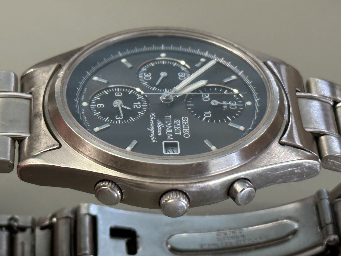 1円〜◇SEIKO セイコー SPIRIT スピリット TITANIUM チタン 7T32-6000