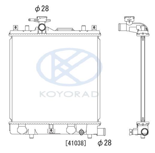 モコ MG22S ラジエーター AT ノンターボ ターボ 兼用 社外新品 コーヨ ーラド KOYO製 デルファイ対応 キャップ付 要現物確認_2