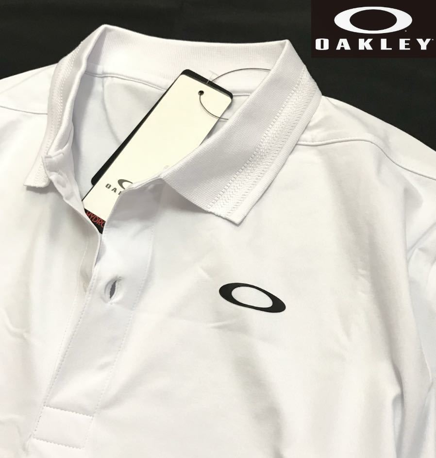 新品【日本Lサイズ】白 ゴルフ オークリー OAKLEY ENHANCE SS POLO ESSENTIAL 13.0 メンズスポーツウェア 半袖機能ポロシャツ 高品質
