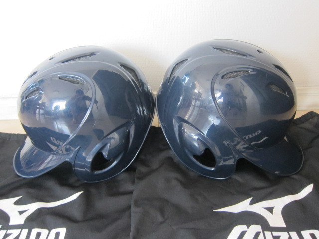 軟式野球用両耳ヘルメット　モデル　２HA-388　J.S.B.B.公認　サイズM　セーフティマークシール付き2個セット　■ユースド_2