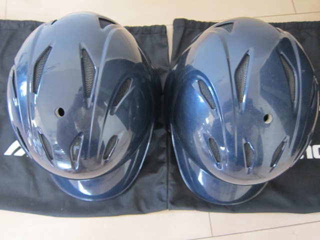 軟式野球用両耳ヘルメット　モデル　２HA-388　J.S.B.B.公認　サイズM　セーフティマークシール付き2個セット　■ユースド_8